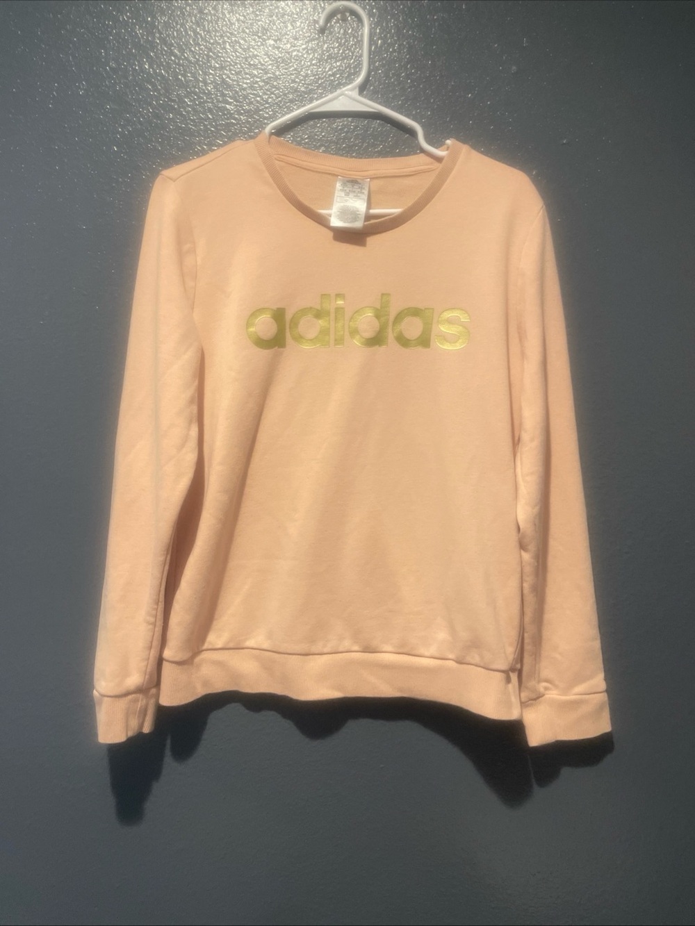adidas Women's Light Peach/blush Crewneck Sweater SKU 015